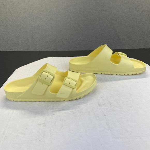 Birkenstock Sandals Womens 39 Arizona Eva Slip On Buckle Strap Slide Yellow - Picture 1 of 11